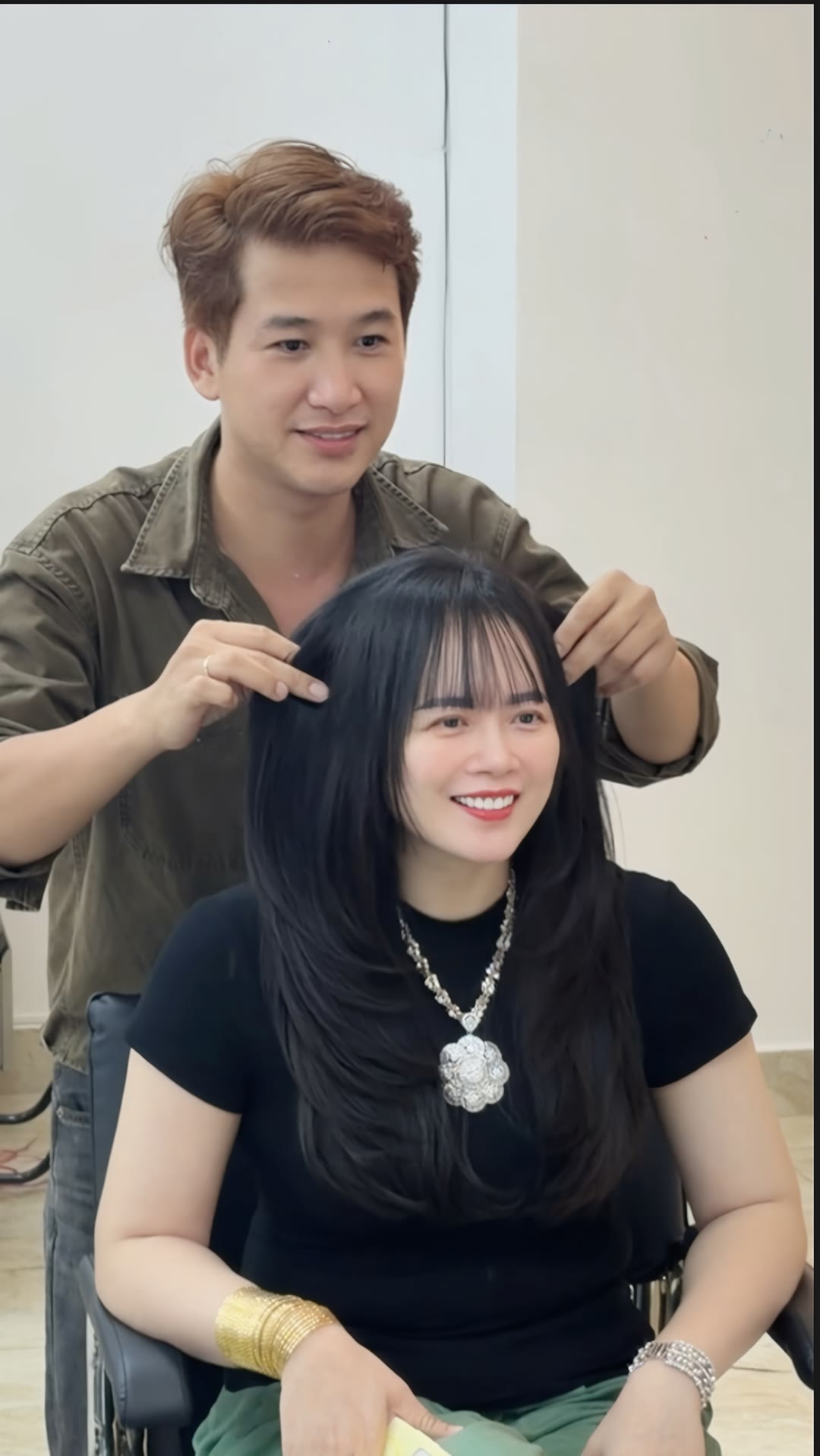 Tóc đẹp sau khi làm tại Khang Design