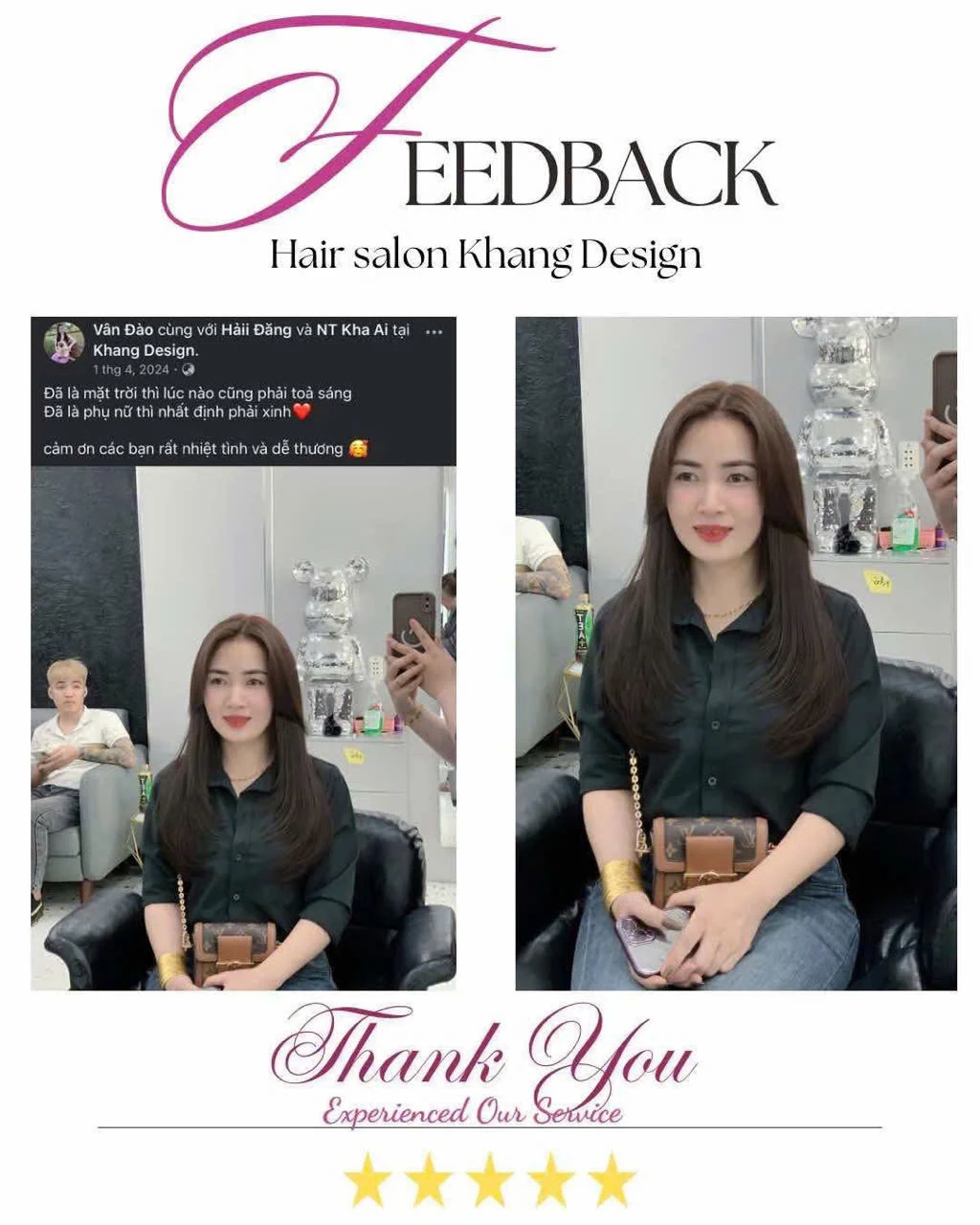 Feedback khách thật Vân Đào tại Khang Design